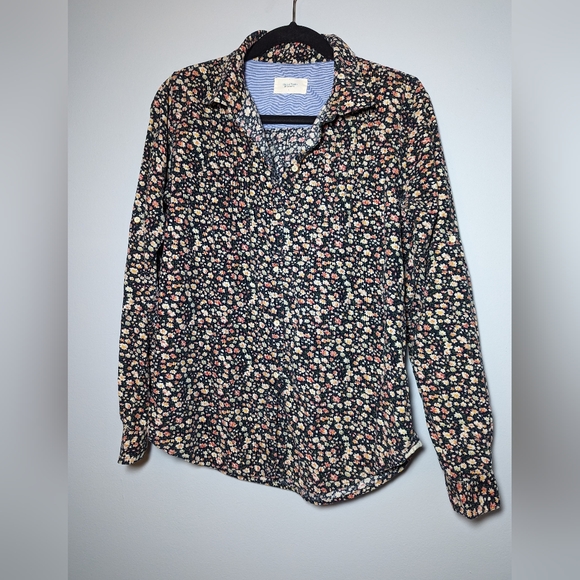 Anthropologie Tops - Birds of Paradise by Trovata Floral Corduroy Top